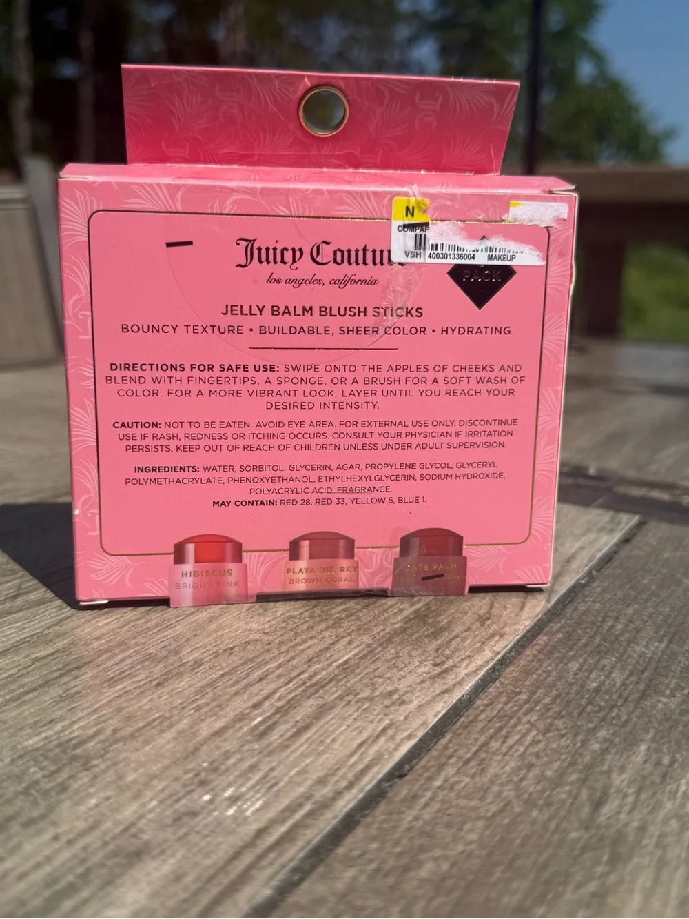 NIB Juicy. Couture 3pc Blush & Lip Jelly Balm Stick Set Makeup